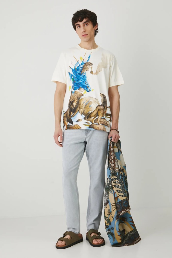 Ρούχα Βαμβακερό μπλουζάκι Medicine RS25-TSM859 μπεζ