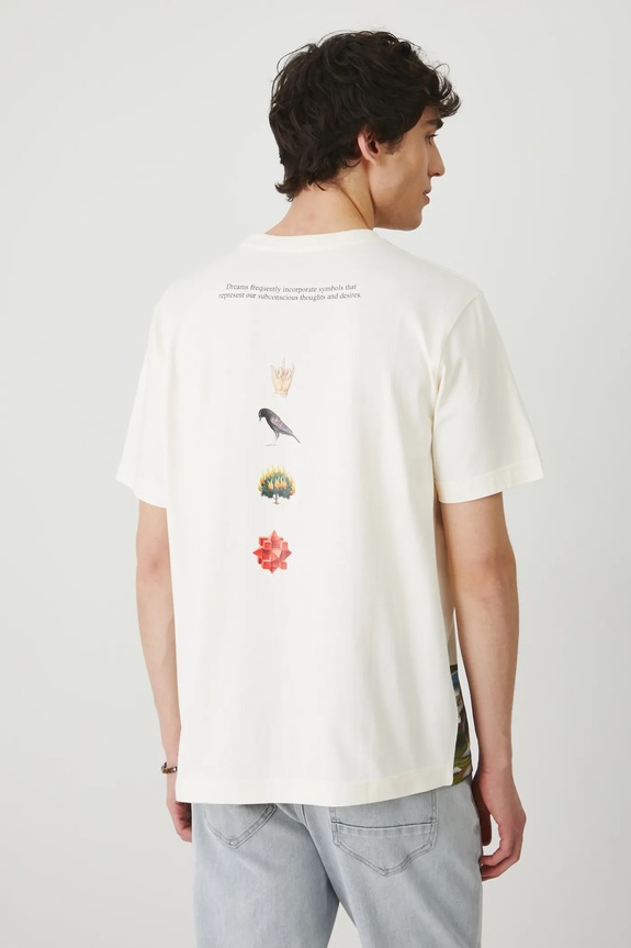 Βαμβακερό μπλουζάκι Medicine μπεζ RS25-TSM859