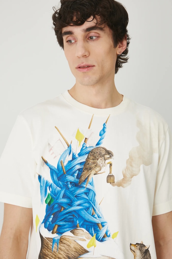 Βαμβακερό μπλουζάκι Medicine RS25-TSM859 μπεζ