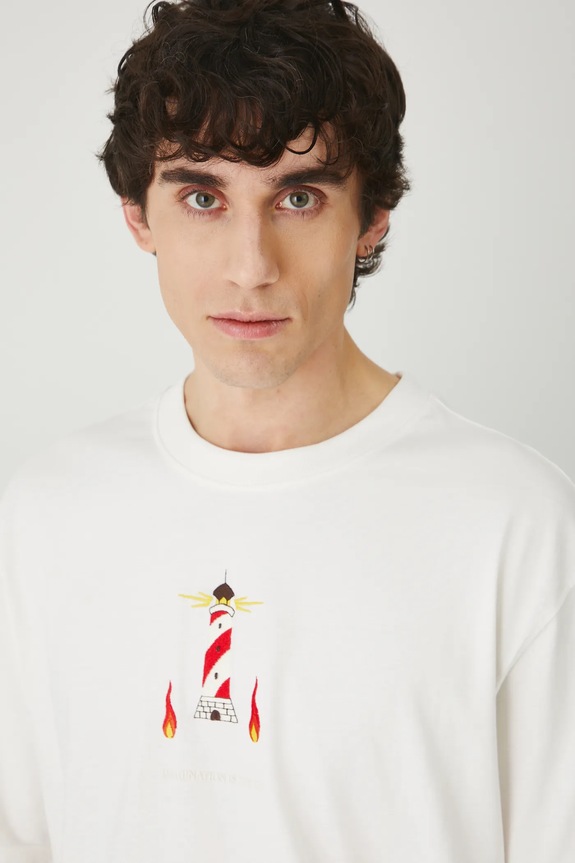 Βαμβακερό μπλουζάκι Medicine RS25-TSM861 μπεζ