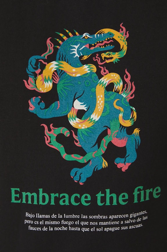 T-shirt bawełniany męski z elastanem z nadrukiem kolor czarny RS25-TSMA16 czarny