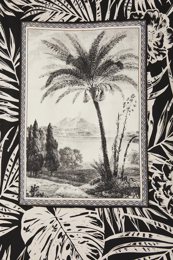 T-shirt bawełniany męski wzorzysty kolor czarny RS25-TSMA27 czarny