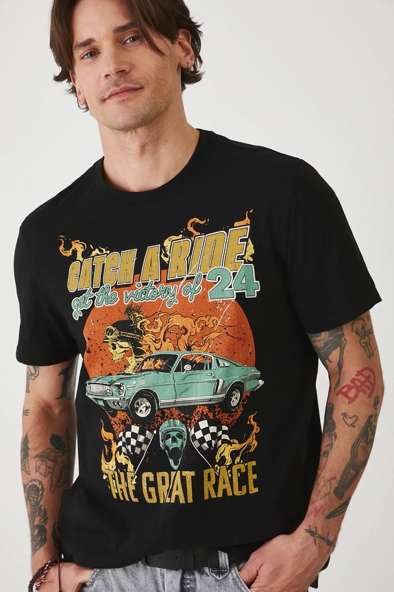 Βαμβακερό μπλουζάκι Medicine βαμβάκι μαύρο RS25-TSMA31