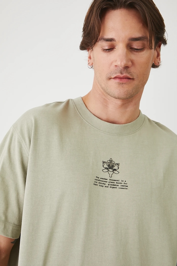 T-shirt bawełniany męski z kolekcji Medicine x Słowiński Park Narodowy kolor zielony RS25-TSMA57 zielony