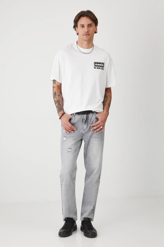 T-shirt bawełniany męski Oasis kolor biały RS25-TSMA70 biały RS25