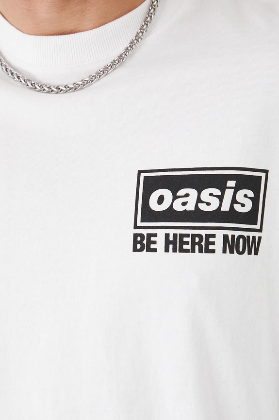 T-shirt bawełniany męski Oasis kolor biały RS25-TSMA70