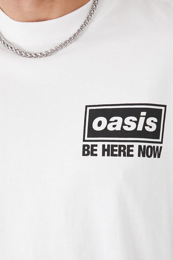 T-shirt bawełniany męski Oasis kolor biały RS25-TSMA70