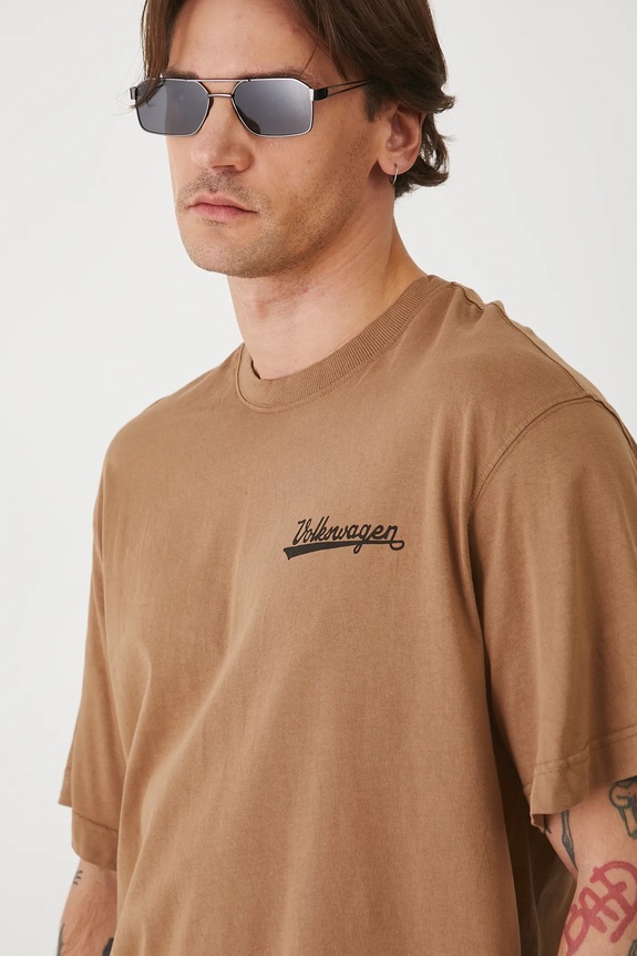 Odzież T-shirt bawełniany męski Volkswagen kolor beżowy RS25.TSMA82 beżowy