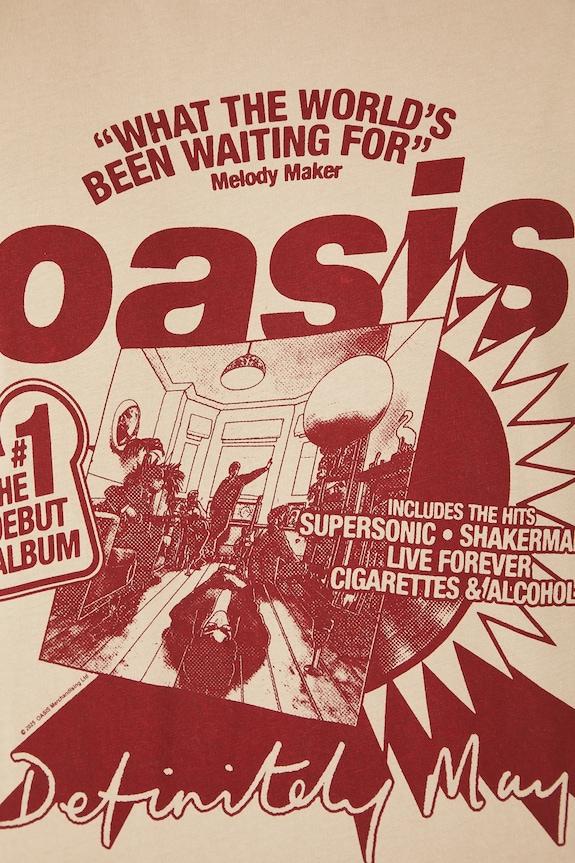 Bavlněné tričko pánské Oasis béžová barva RS25.TSMA83 béžová