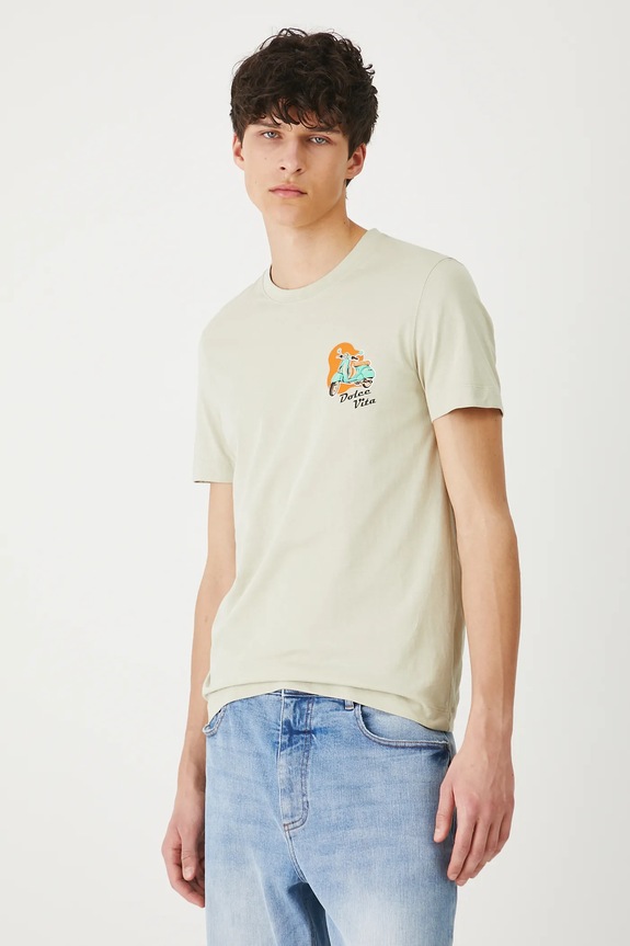 Oblečenie Bavlnené tričko pánske s potlačou RS25-TSMB20 zelená