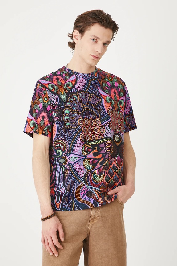 T-shirt bawełniany męski wzorzysty kolor multicolor RS25-TSMC11 multicolor RS25