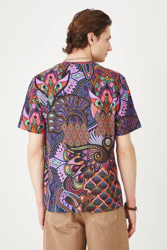 Odzież T-shirt bawełniany męski wzorzysty kolor multicolor RS25-TSMC11 multicolor