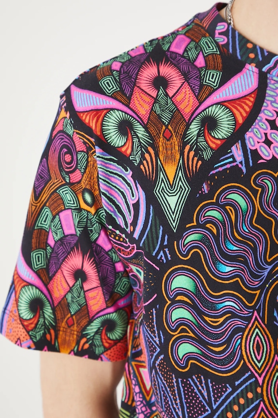 T-shirt bawełniany męski wzorzysty kolor multicolor RS25-TSMC11 multicolor