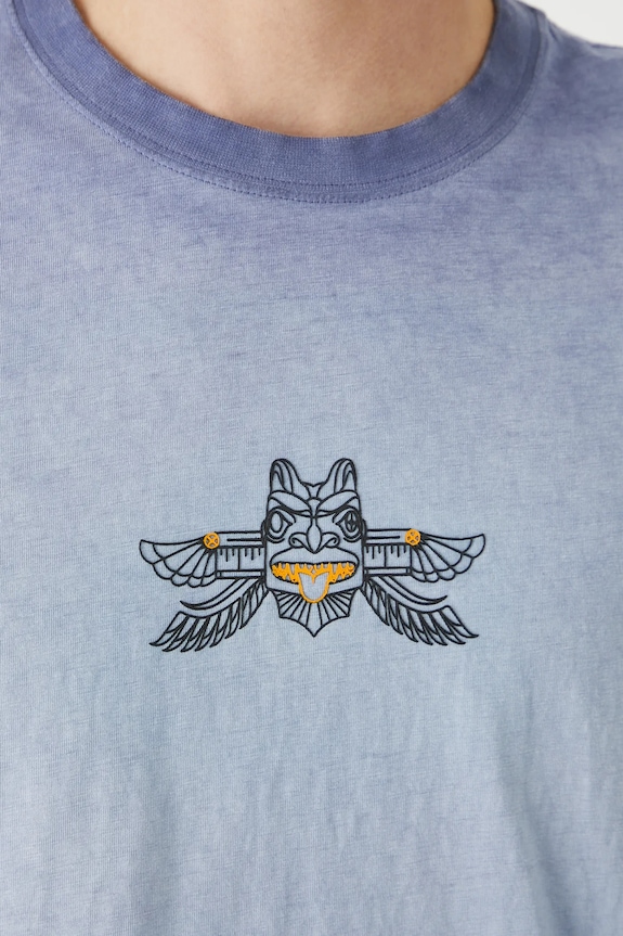 T-shirt bawełniany męski z nadrukiem kolor fioletowy RS25-TSMC15 fioletowy
