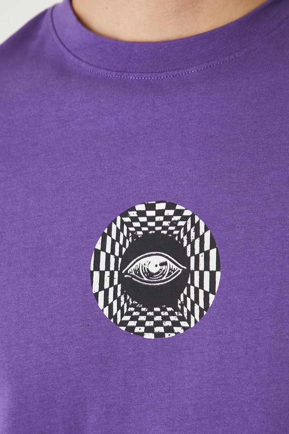 Bavlnené tričko pánske s potlačou RS25-TSMC21 fialová