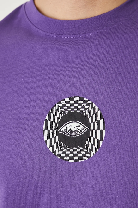 Bavlnené tričko pánske s potlačou RS25-TSMC21 fialová