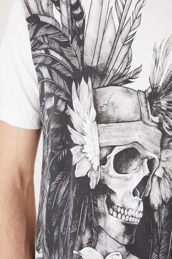 T-shirt bawełniany męski z nadrukiem kolor biały RS25-TSMC24 biały
