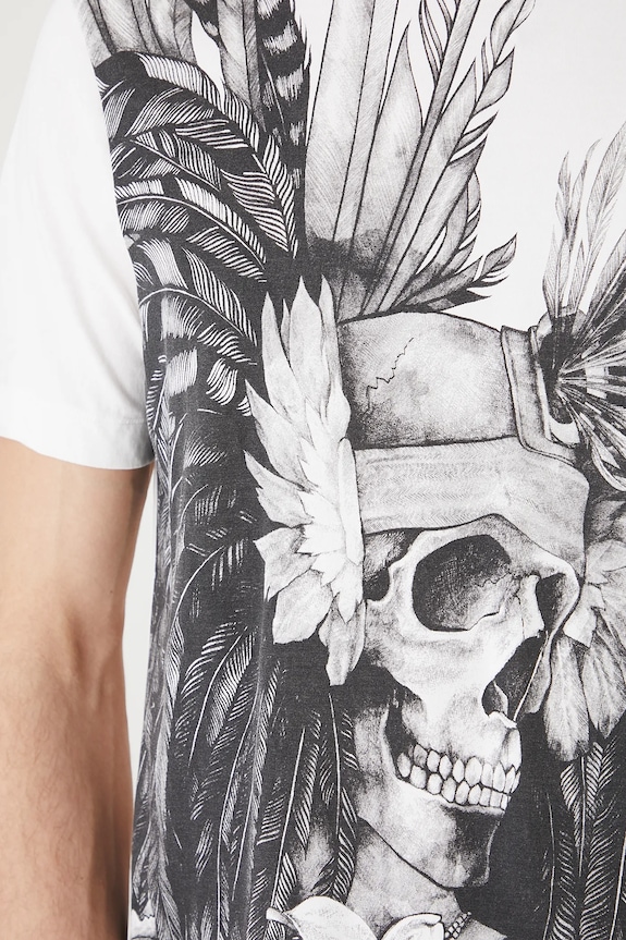T-shirt bawełniany męski z nadrukiem kolor biały RS25-TSMC24 biały