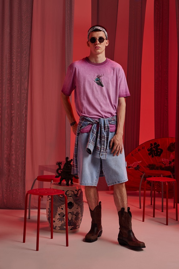 Bavlnené tričko pánske Tattoo Art by Michał Kidacki potlač ružová RS25-TSMC56