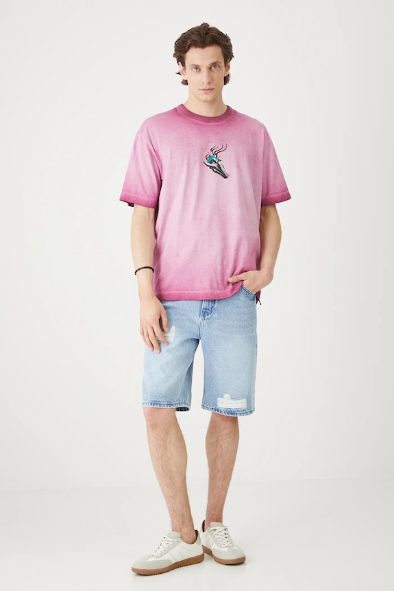 Oblečenie Bavlnené tričko pánske Tattoo Art by Michał Kidacki RS25-TSMC56 ružová