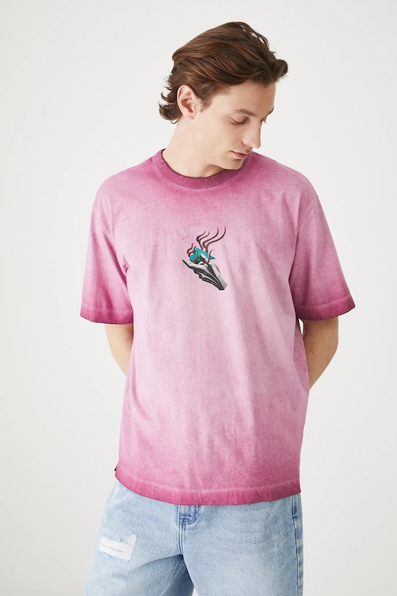 Bavlnené tričko pánske Tattoo Art by Michał Kidacki ružová RS25-TSMC56