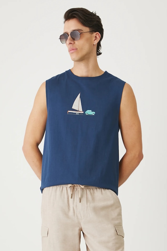 Medicine pamut póló sötétkék RS25-TTMB12