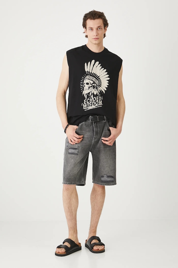 Medicine t-shirt in cotone rilassato nero RS25-TTMC11
