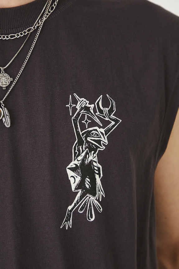 T-shirt bawełniany męski bez rękawów Tattoo Art by Michał Kidacki RS25-TTMC50