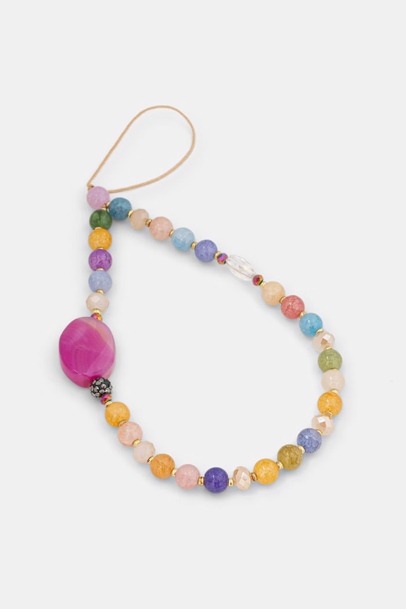 Zawieszka do telefonu z kamienia naturalnego, agatu multicolor RS26-AKD502