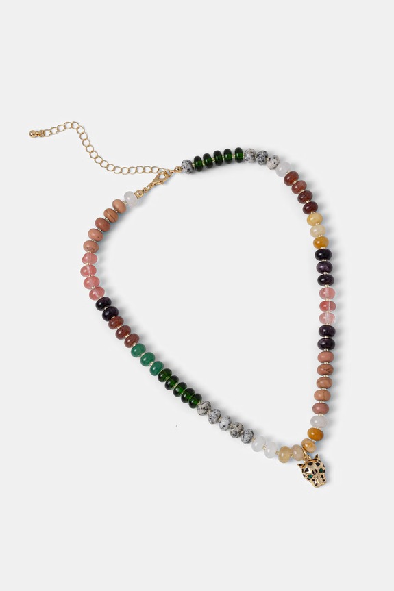 Naszyjnik z zawieszką damski z kamieniami naturalnymi RS26-ASD500 multicolor RS26
