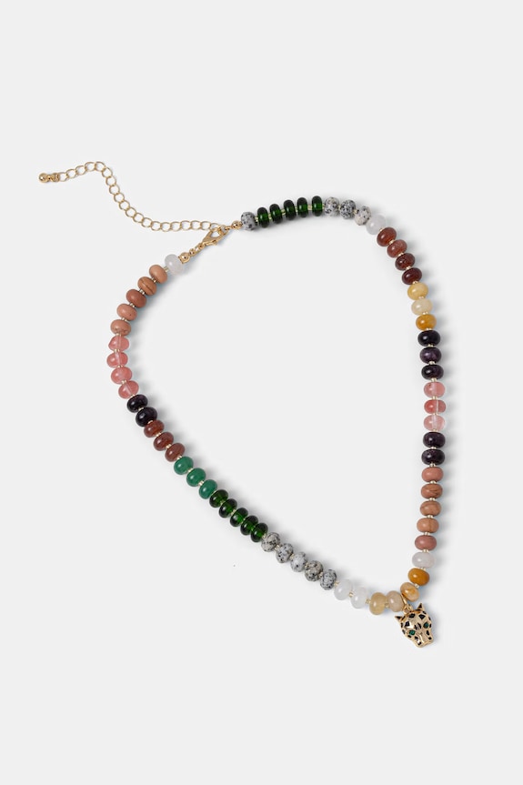 Naszyjnik z zawieszką damski z kamieniami naturalnymi RS26-ASD500 multicolor RS26