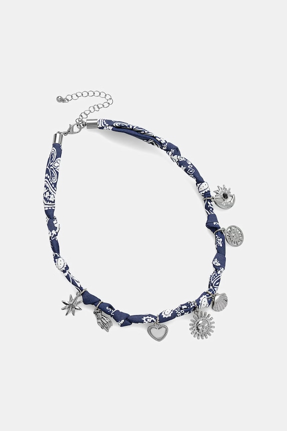 Naszyjnik damski z zawieszkami czarny RS26-ASD903