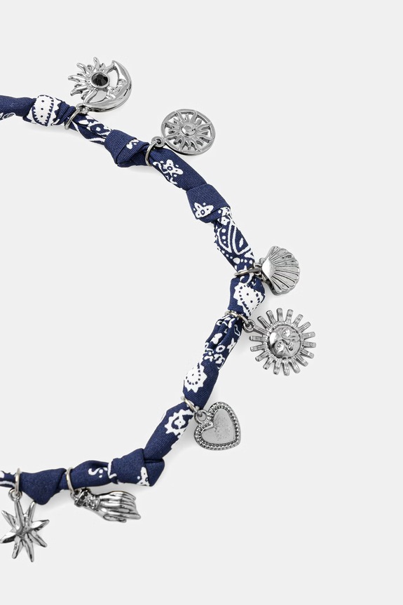 Naszyjnik damski z zawieszkami RS26-ASD903 czarny RS26