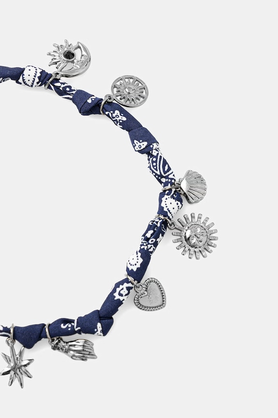 Naszyjnik damski z zawieszkami RS26-ASD903 czarny RS26