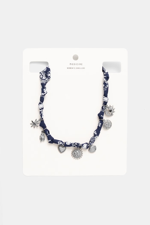 Naszyjnik damski z zawieszkami czarny RS26-ASD903