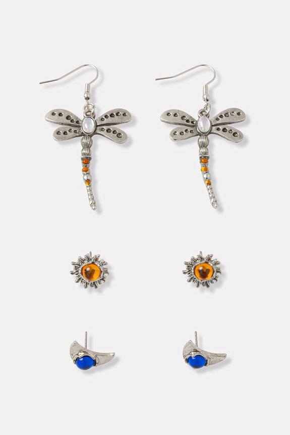 Σκουλαρίκια Medicine 3-pack RS26-AUD306 ασημί RS26