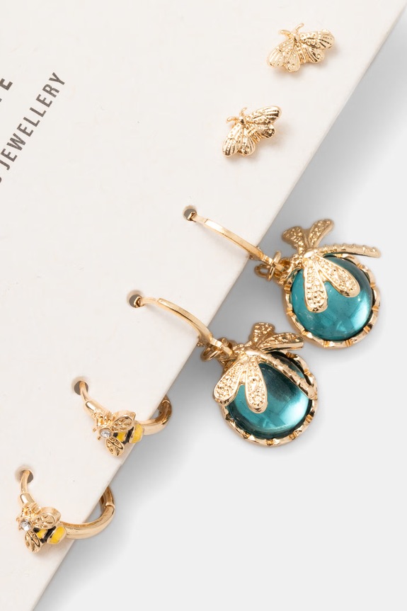 Medicine komplet kolczyków damski 3-pack RS26-AUD702 złoty RS26