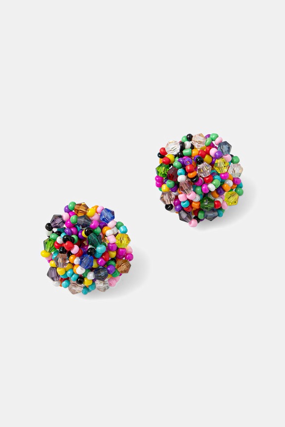 Kolczyki damskie z koralików multicolor RS26-AUD705