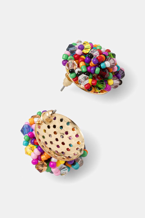 Kolczyki damskie z koralików RS26-AUD705 multicolor RS26