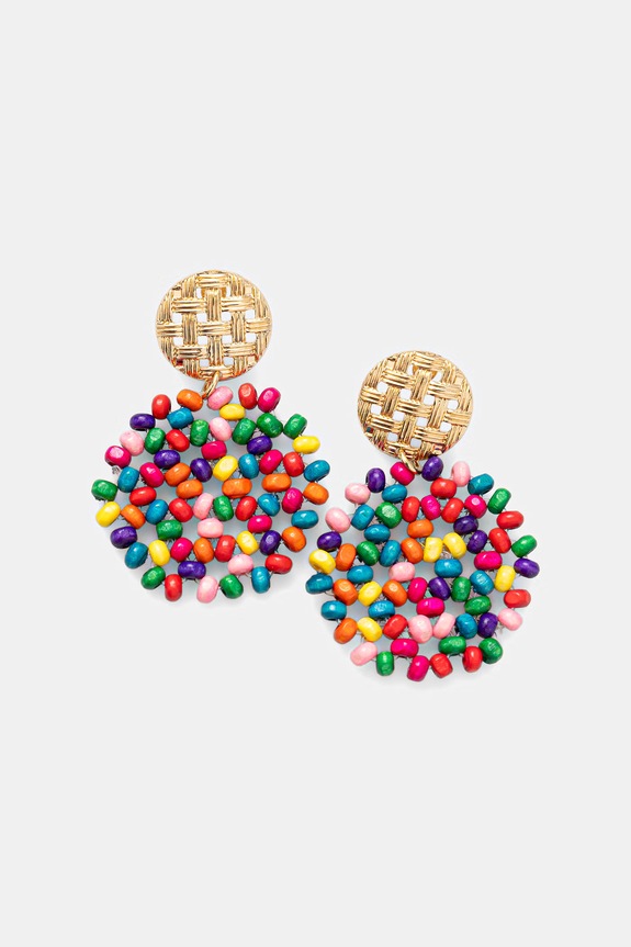 Kolczyki damskie z koralików multicolor RS26-AUD900
