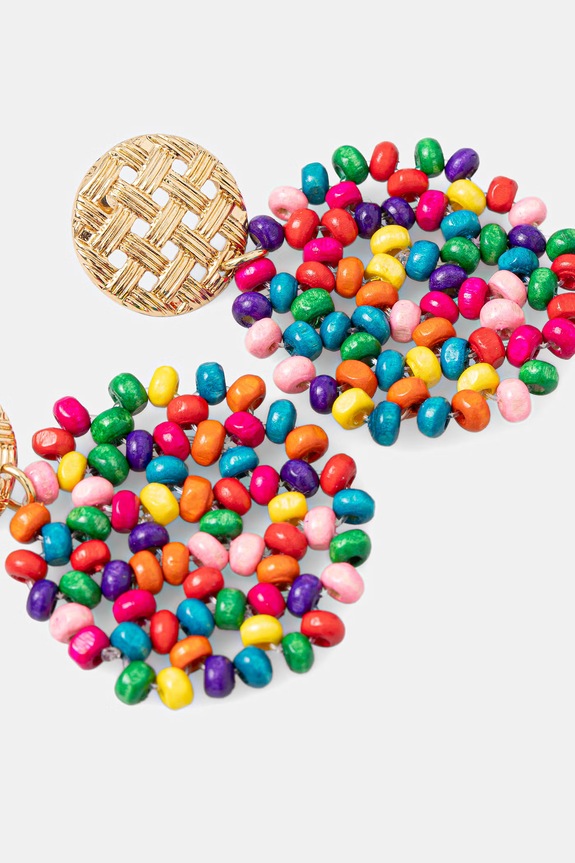 Kolczyki damskie z koralików RS26-AUD900 multicolor RS26