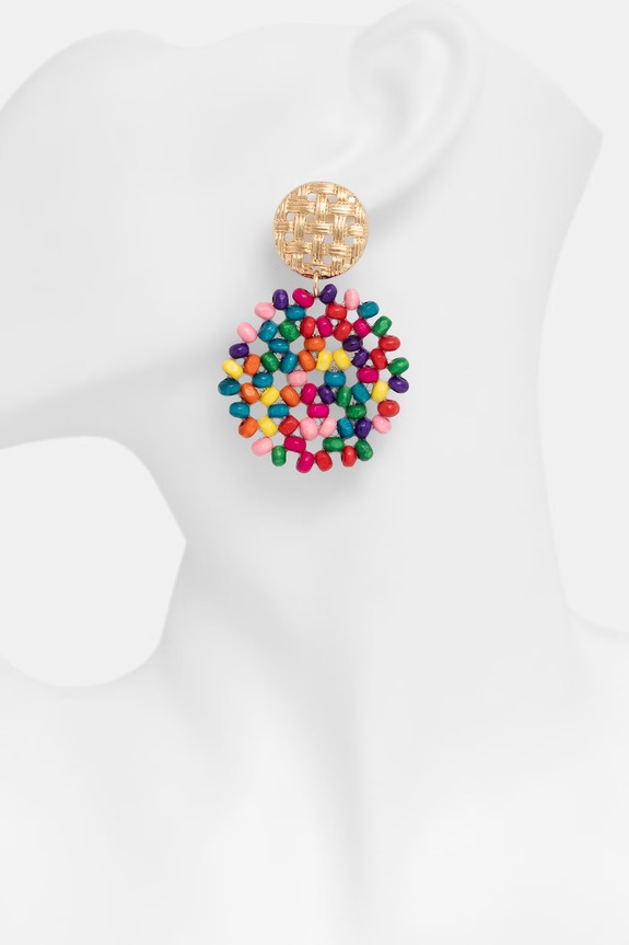 Akcesoria Kolczyki damskie z koralików RS26-AUD900 multicolor