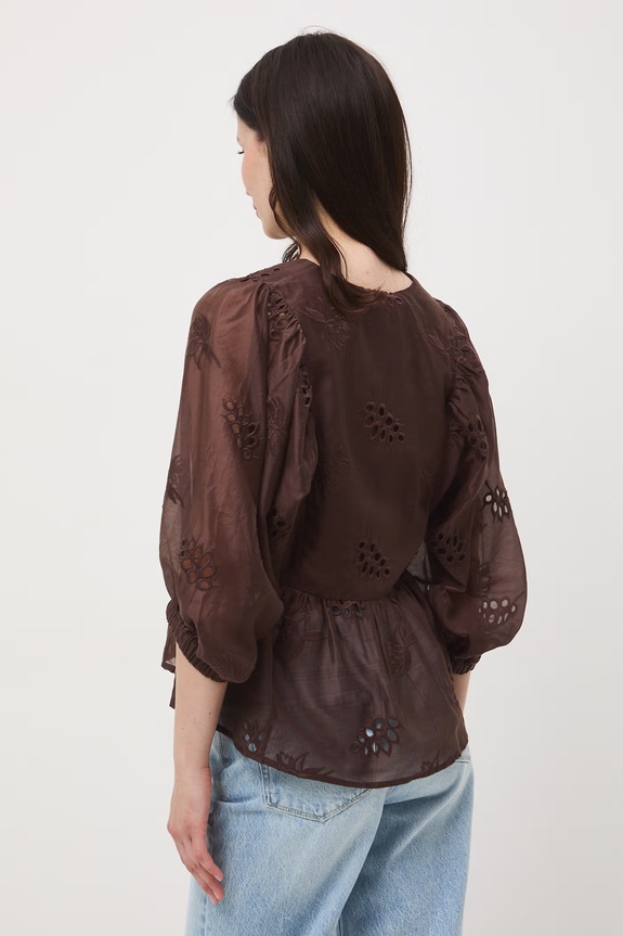 Odzież Bluzka damska z lyocellem RS26-BDD701 brązowy