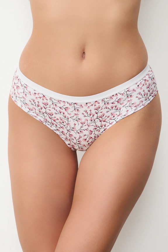 Figi bawełniane damskie briefs z elastanem wzorzyste (2-pack) RS26-BID251