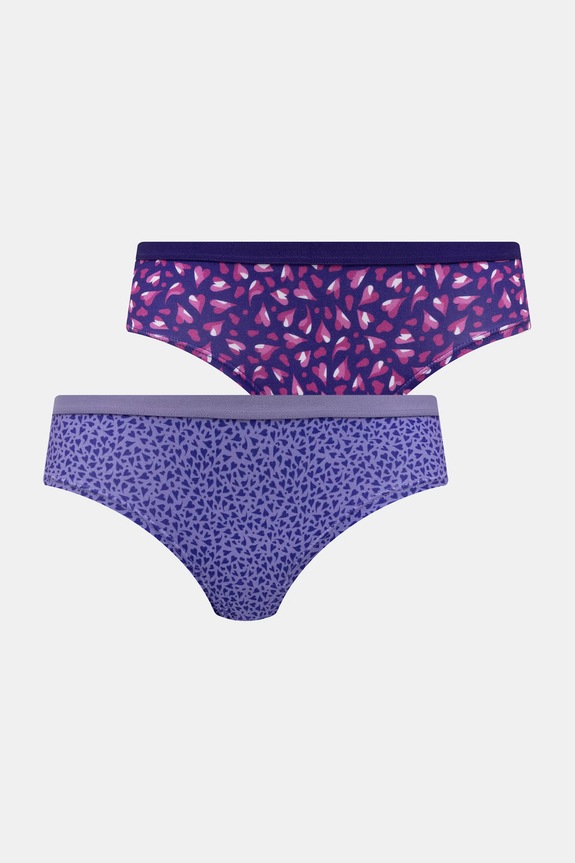 Figi damskie bawełniane z elastanem 2-pack fioletowy RS26-BID704