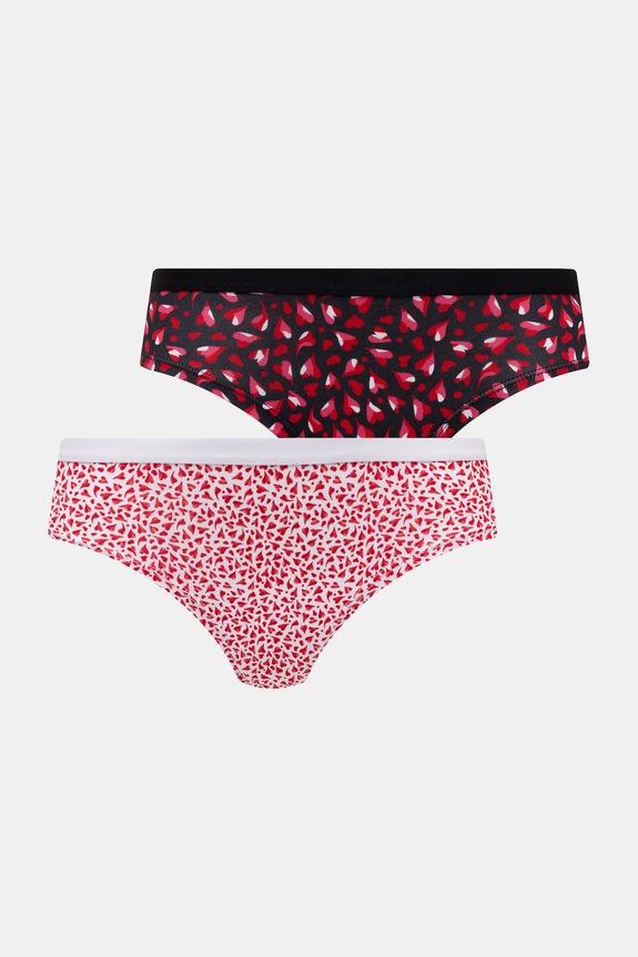 Figi damskie bawełniane z elastanem 2-pack czarny RS26-BID705