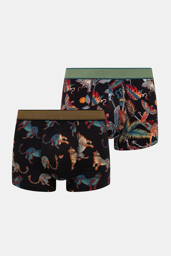 Bokserki bawełniane męskie z elastanem wzorzyste (2-pack) RS26-BIM101 multicolor RS26