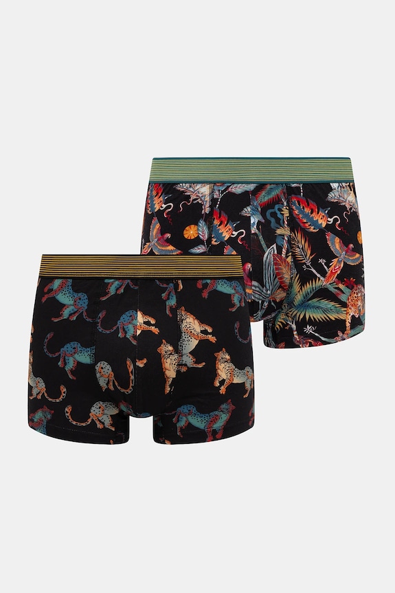 Bokserki bawełniane męskie z elastanem wzorzyste (2-pack) RS26-BIM101 multicolor RS26
