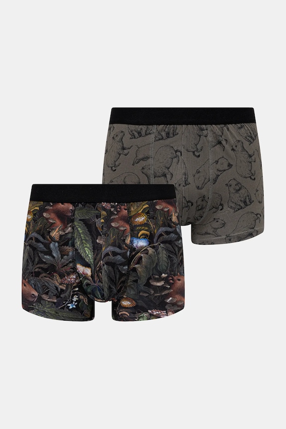 Bavlnené boxerky vzorované s elastanom (2-pack) RS26-BIM302 viacfarebná RS26