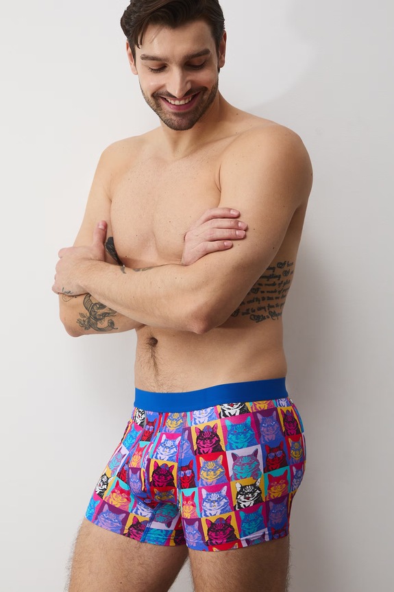 Bavlnené boxerky z Mačacej kolekcie (2-pack) pletenina viacfarebná RS26-BIM352